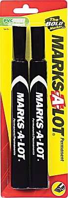 Avery Marks A Lot Chisel Point Permanent Marker Black 2 Pack