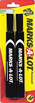 Avery Marks A Lot Chisel Point Permanent Marker Black 2 Pack