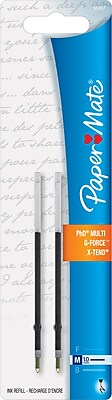 Paper Mate Universal Ballpoint Pen Refills Medium Black 2 pk 56407