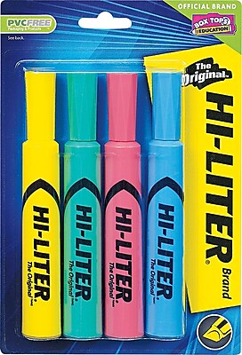 HI LITER Desk Style Highlighter Chisel Tip Assorted 4 Pack