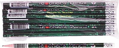 Moon Products Woodcase Pencil HB Soft No. 2 Lead Black Barrel Teacher s Pencil 12 Pack