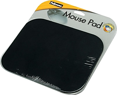 Fellowes Polyester Mouse Pad Nonskid Rubber Base Black 8 D