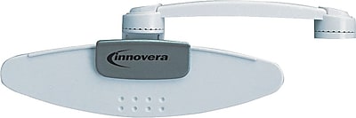 Innovera Monitor Mount Swing Arm Copyholder 10 Sheet Capacity Charcoal Light Gray