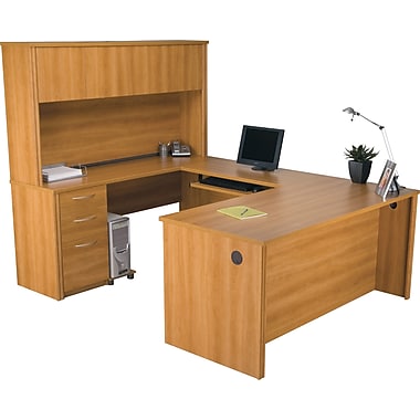Bestar Embassy Collection U Shaped Desk & Hutch With e