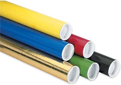 Staples Black Mailing Tubes with Caps, 2" | Staples®