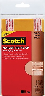 Scotch Mailer Re Flaps Manila 3 3 4 x 6 Small 8 Pack