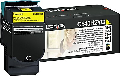 Lexmark Yellow Toner Cartridge C540H2YG High Yield