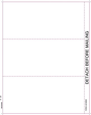 TOPS 1099 Blank Front and Back Tax Form 1 Part White 8 1 2 x 11 50 Sheets Pack
