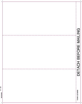 TOPS 1099 Blank Front and Back Tax Form 1 Part White 8 1 2 x 11 50 Sheets Pack