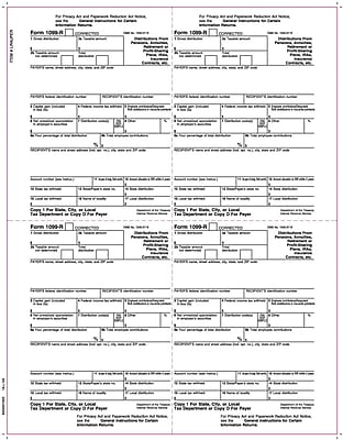 TOPS 1099R Tax Form 1 Part 4 Up Payer Copies 1 D White 8 1 2 x 11 50 Sheets Pack