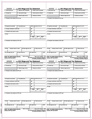 TOPS W 2 Tax Form 1 Part Employer s copies cut sheet 50 Sheets Pack