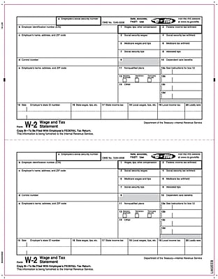 TOPS W 2 Tax Form 1 Part Copy B White 8 1 2 x 11 50 Sheets Pack