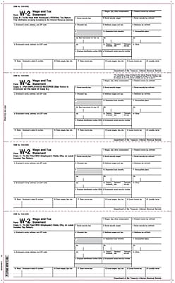 TOPS W 2 Tax Form 1 Part Employee s copies White 8 1 2 x 14 50 Sheets Pack