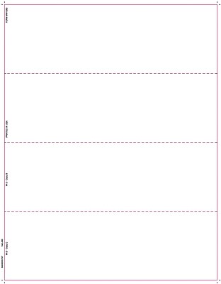 TOPS W 2 Tax Form 1 Part 4 per page blank front w backers White 8 1 2 x 11 50 Sheets Pack