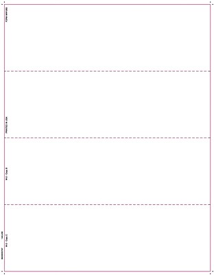 TOPS W 2 Tax Form 1 Part 4 per page blank front w backers White 8 1 2 x 11 50 Sheets Pack