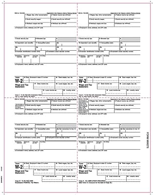 TOPS W 2 Tax Form 1 Part Employee s copies cut sheet 24 lb White 8 1 2 x 11 50 Sheets Pack