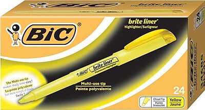 BIC® Brite Liner® Highlighters, Assorted Colors, Value Pack, 24/Pack