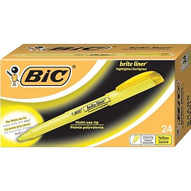 BIC® Brite Liner® Highlighters, Assorted Colors, Value Pack, 24/Pack