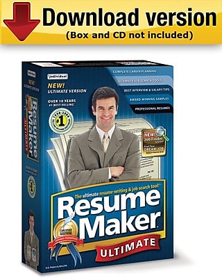 ResumeMaker Professional Ultimate 4 for Windows 1 User [Download]