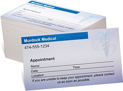 Appointment cards