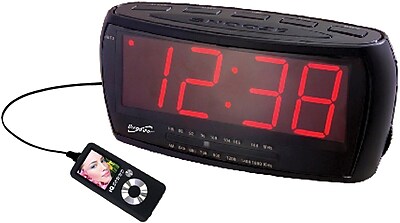Supersonic SC 373 Digital Jumbo Alarm Clock With AM FM Radio