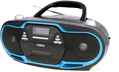 Naxa NPB 257 Blue Portable MP3 CD Player AM FM Stereo Radio and USB Input