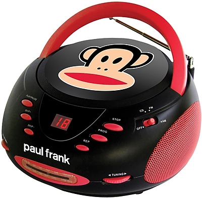 Paul Frank PF224 Stereo CD Boombox With AM FM Radio Black