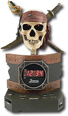 Disney PC300ACR Pirates Of The Caribbean Alarm Clock Radio, Multi color