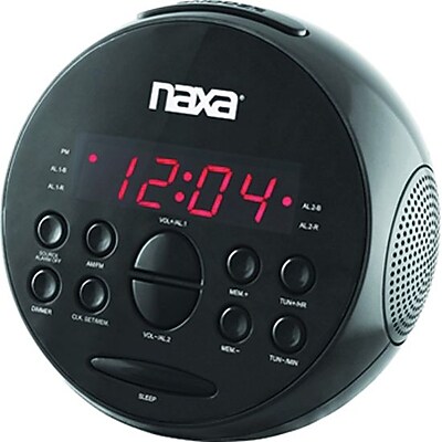 Naxa NRC-172 PLL Digital Alarm Clock With AM\/FM Radio and Snooze