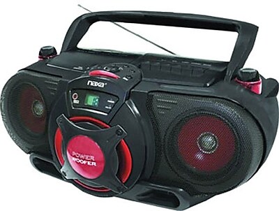 Naxa NPB 259 Portable MP3 CD AM FM Stereo Radio Cassette Player Recorder With Subwoofer