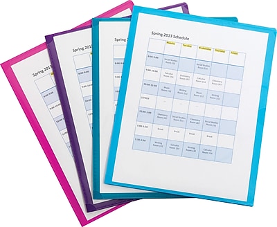 Staples 2 Pocket Poly View Folder Assorted Colors