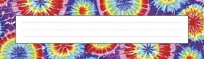 Barker Creek Tie dye Desk Tag 12 L x 3 1 2 W