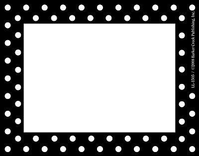 Barker Creek Black and White Dot Name Tag 3 1 2 W x 2 3 4 D