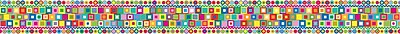 Barker Creek LL 942B 35 x 3 Straight Patterns Retro Border Multicolor