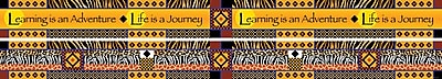 Barker Creek LL 943B 35 x 3 Straight Africa Double Sided Trim Multicolor
