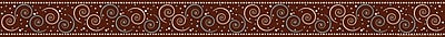 Barker Creek LL 951B 35 x 3 Straight Hot to Dot Swirl Border Brown