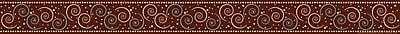 Barker Creek LL 951B 35 x 3 Straight Hot to Dot Swirl Border Brown