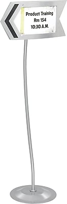Safco 4169 Gray Customizable Arrow Sign Steel
