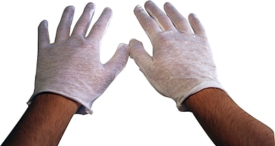 Ambitex Inspector Gloves 100% Cotton One Size Fits White 12 Bag