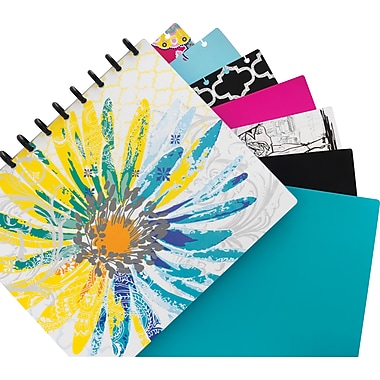 M by Staples™ Arc Customizable Durable Poly Notebook System, Clear, 6 3/8in. x 8 3/4in.