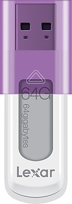 Lexar JumpDrive LJDS50 64GABNL 64GB USB 2.0 Flash Drive Purple