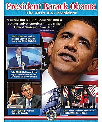 Trend Enterprises President Barack Obama Learning Chart