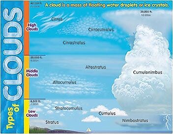 Trend Enterprises Types of Clouds Learning Chart