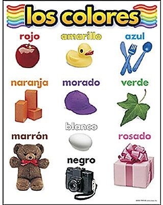 Trend Enterprises Los Colores Colors Spanish Learning Chart