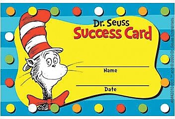 Eureka Dr. Seuss Cat in the Hat Reward Punch Card