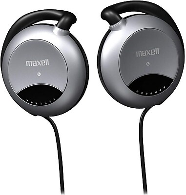 Maxell MXLECHP Stereo Ear Clip Headphone Gray Black