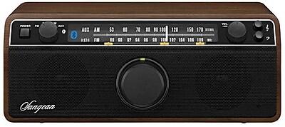 Sangean FM AM Bluetooth Wooden Cabinet Receiver Walnut