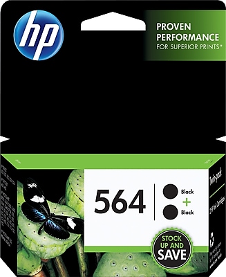 HP 564 Black Ink Cartridges C2P51FN Twin Pack