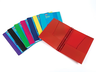 Staples 4 Pocket Poly Folder Assorted Colors