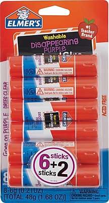 Elmer s School Glue Stick Purple 6 2 Pack